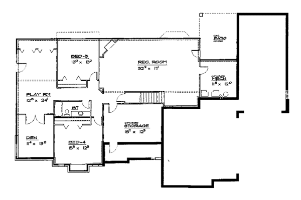 Home Plan - Country Floor Plan - Upper Floor Plan #308-257