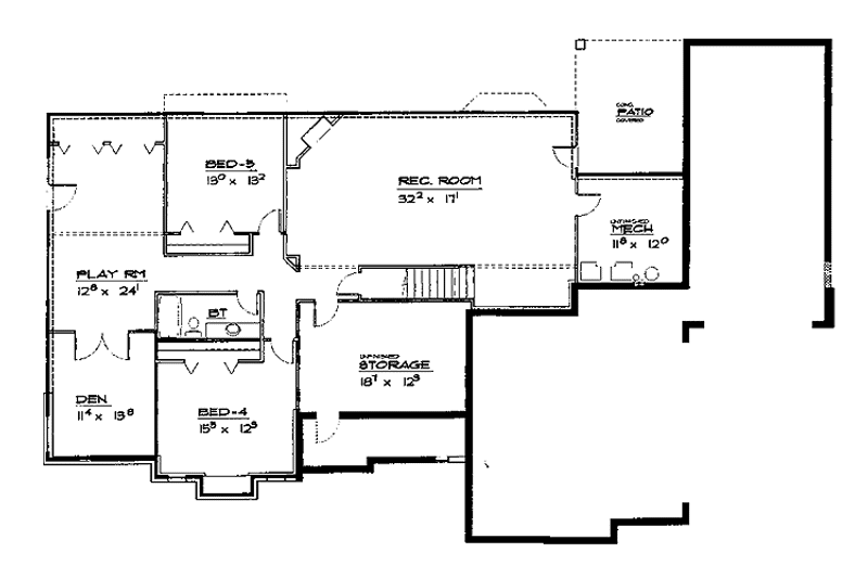 Dream House Plan - Floor Plan - Upper Floor for Country House Plan #308-257 - 3 bed, 2.5 bath