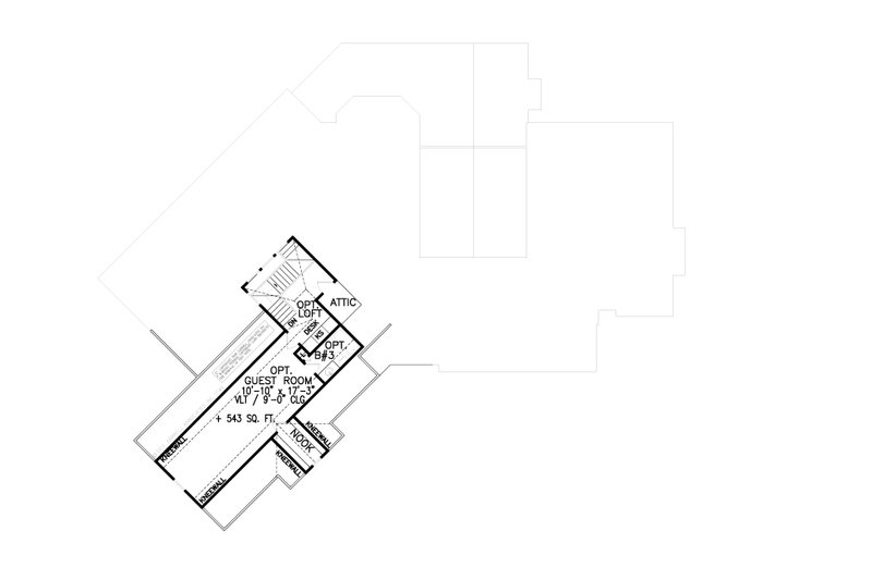 Dream House Plan - Floor Plan - Upper Floor for Craftsman House Plan #54-398 - 3 bed, 2.5 bath