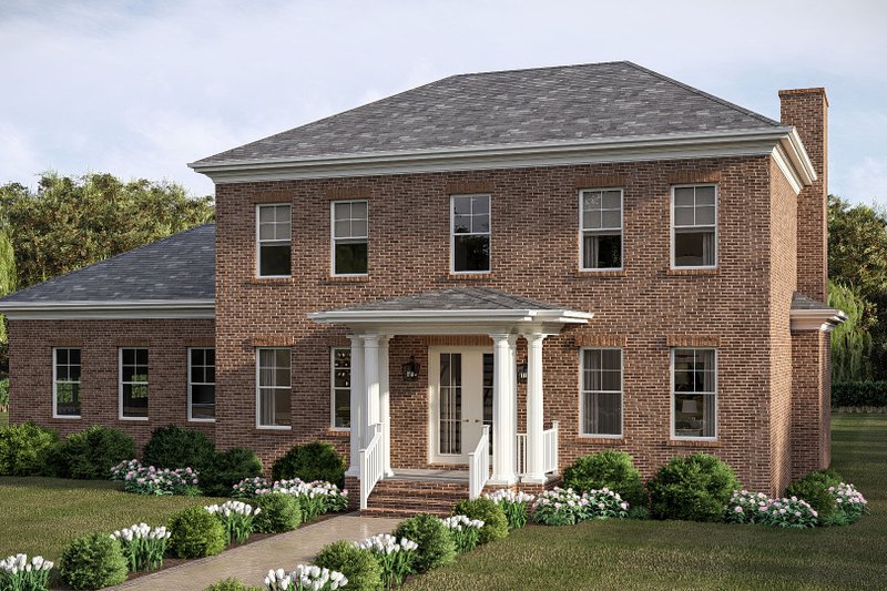 Home Plan - Exterior - Front Elevation 3 for Colonial House Plan #455-793 - 3 bed, 2.5 bath