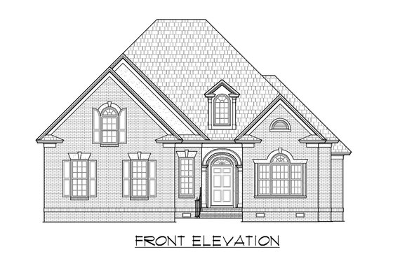 Exterior - Front Elevation 3 for Traditional House Plan #1054-77 - 3 bed, 3.5 bath