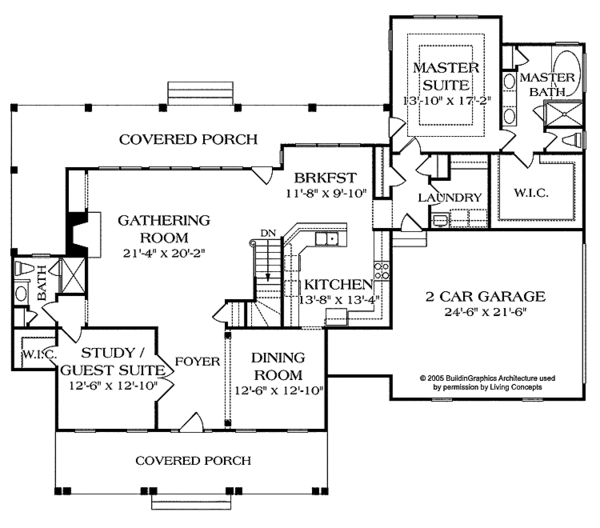House Plan Design - Classical Floor Plan - Main Floor Plan #453-121