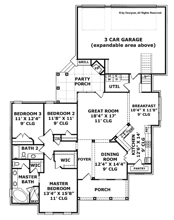 Dream House Plan - Craftsman Floor Plan - Main Floor Plan #952-197