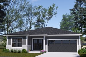 House Blueprint - Modern Exterior - Front Elevation Plan #513-2372