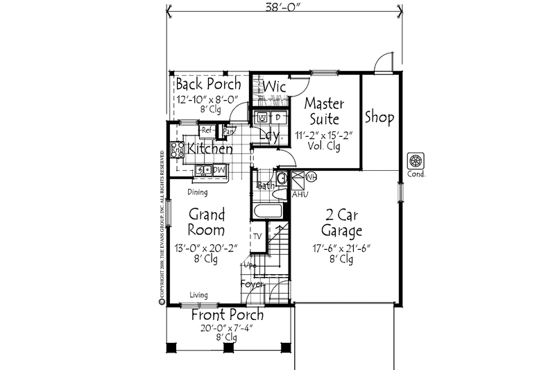 House Blueprint - Floor Plan - Main Floor for Country House Plan #1007-15 - 5 bed, 2 bath