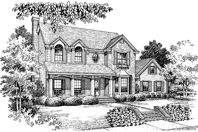 Dream House Plan - Colonial Exterior - Front Elevation Plan #417-634