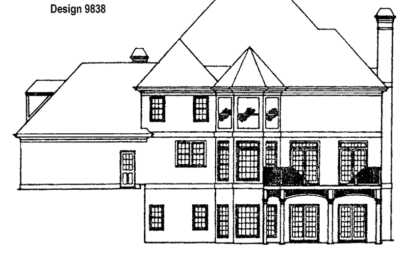 Architectural House Design - Exterior - Rear Elevation for Country House Plan #429-76 - 4 bed, 3 bath