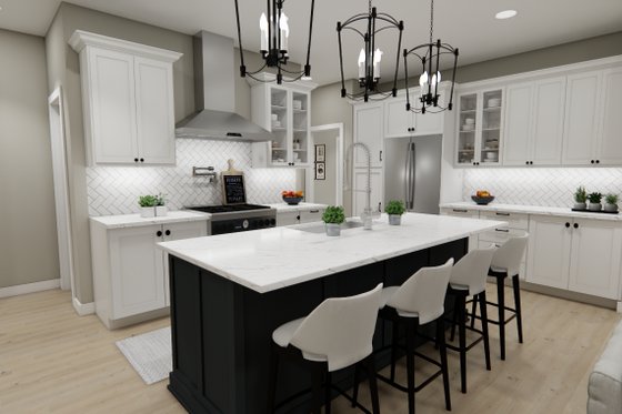 Interior - Kitchen 1 for Farmhouse House Plan #51-1412 - 4 bed, 3.5 bath