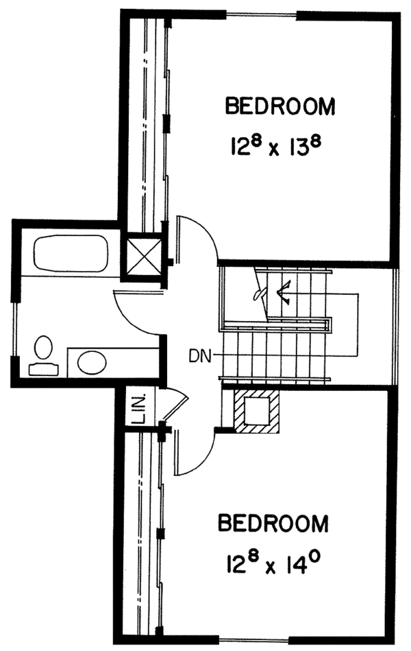 House Plan Design - Contemporary Floor Plan - Upper Floor Plan #60-699