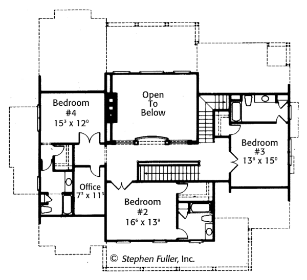 Architectural House Design - Country Floor Plan - Upper Floor Plan #429-347