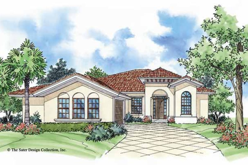 Home Plan - Mediterranean Exterior - Front Elevation Plan #930-389