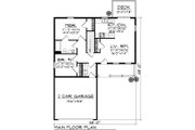 Ranch Style House Plan - 2 Beds 1 Baths 950 Sq/Ft Plan #70-1014 