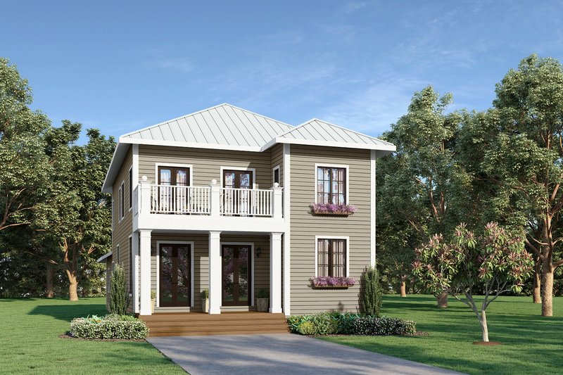 Architectural House Design - Traditional Exterior - Front Elevation Plan #44-184