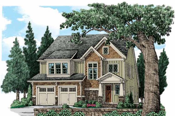 Exterior - Front Elevation 3 for Traditional House Plan #927-936 - 4 bed, 3.5 bath