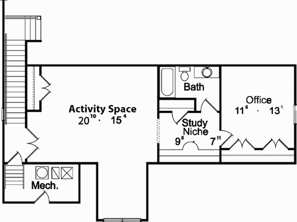 House Plan Design - Mediterranean Floor Plan - Upper Floor Plan #417-746