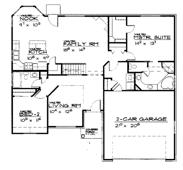 Architectural House Design - European Floor Plan - Main Floor Plan #308-267