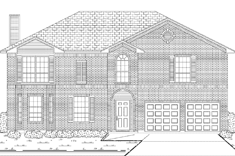 Home Plan - Exterior - Front Elevation 3 for Traditional House Plan #84-695 - 4 bed, 2.5 bath