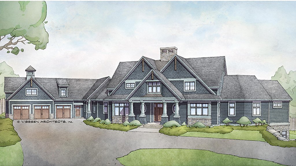 Craftsman Style House  Plan  5 Beds 4 Baths 5026 Sq Ft 