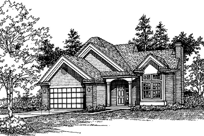 House Design - Traditional Exterior - Front Elevation Plan #320-593