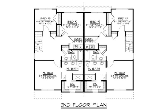 Floor Plan - Upper Floor for Contemporary House Plan #1064-359 - 3 bed, 2.5 bath