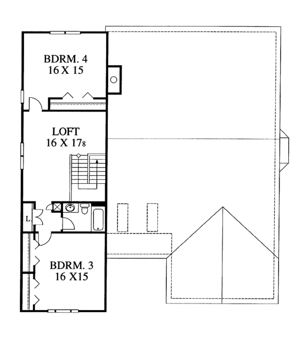 Home Plan - Colonial Floor Plan - Upper Floor Plan #1053-32