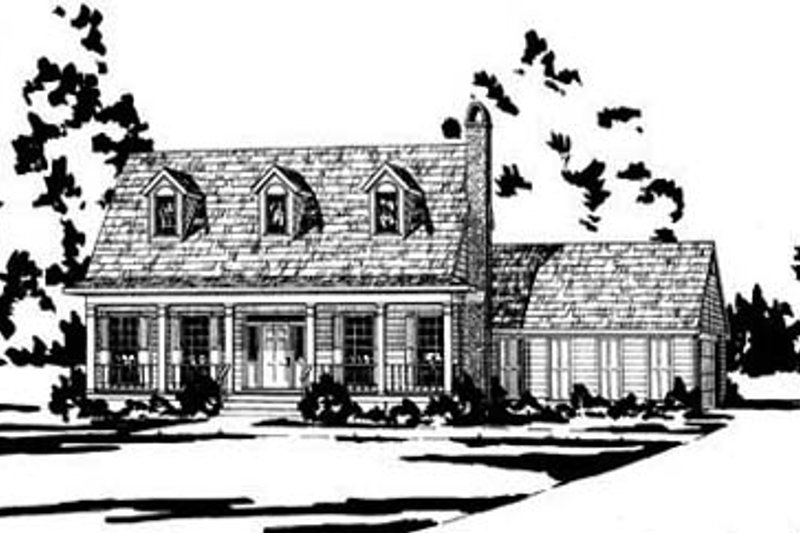 Architectural House Design - Country Exterior - Front Elevation Plan #36-161