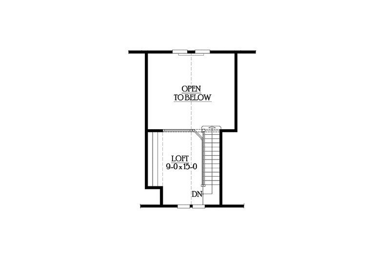 Dream House Plan - Floor Plan - Upper Floor for Craftsman House Plan #132-532 - 2 bed, 2 bath