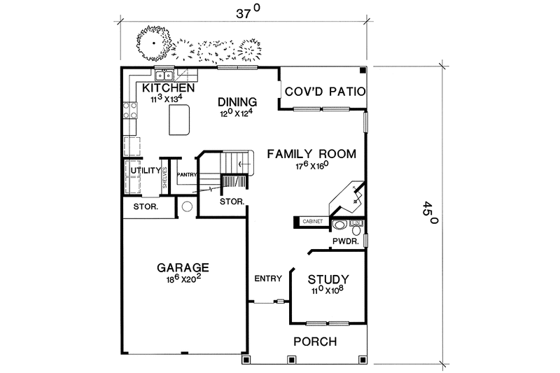 Dream House Plan - Floor Plan - Main Floor for Country House Plan #472-370 - 4 bed, 3.5 bath