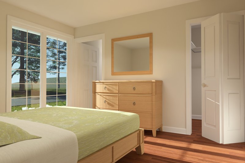 Architectural House Design - Interior - Bedroom 1 for Cottage House Plan #513-2418 - 2 bed, 2 bath