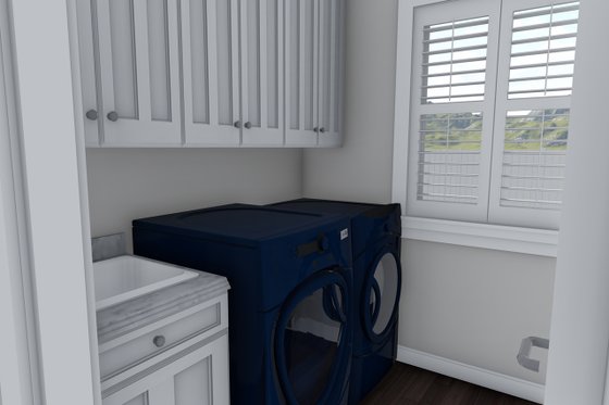 Interior - Laundry for Ranch House Plan #1060-39 - 3 bed, 2 bath