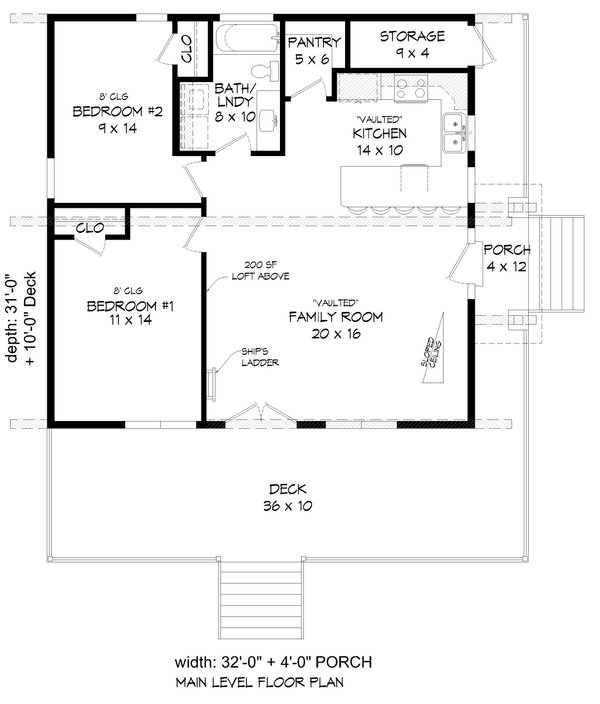 Contemporary Floor Plan - Main Floor Plan #932-516