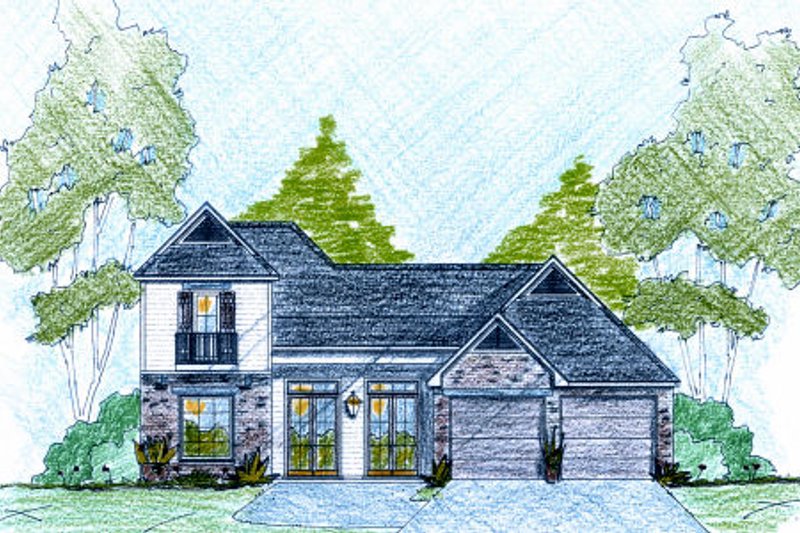 House Plan Design - Southern Exterior - Front Elevation Plan #36-499