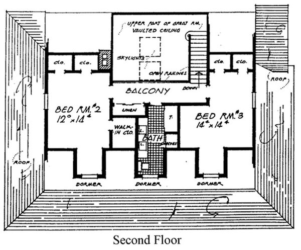 Home Plan - Country Floor Plan - Upper Floor Plan #315-107