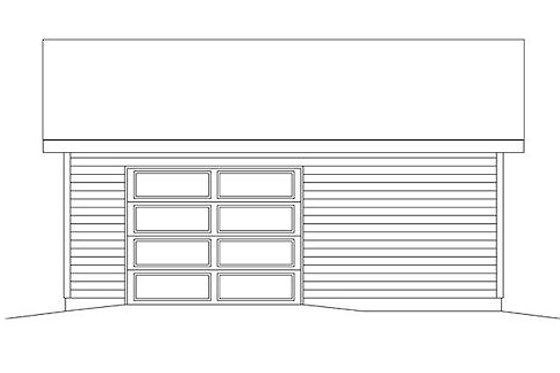 Exterior - Rear Elevation for Traditional House Plan #22-561, 0 bath
