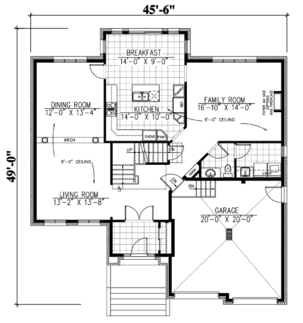 European Floor Plan - Main Floor Plan #138-249