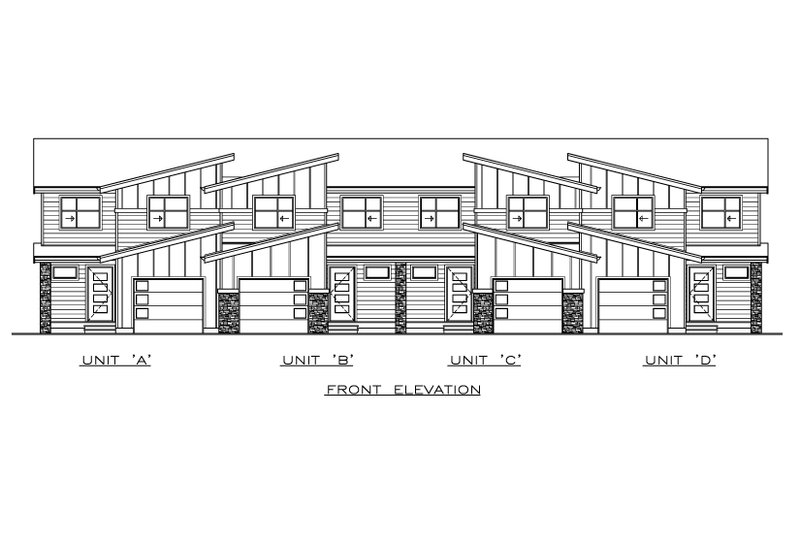 House Design - Exterior - Front Elevation 3 for Contemporary House Plan #1100-184 - 12 bed, 10 bath