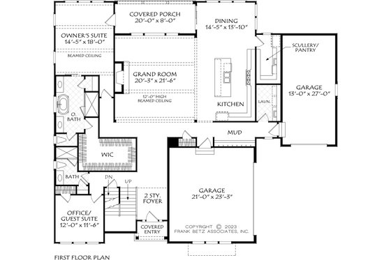 Floor Plan - Main Floor for Traditional House Plan #927-1048 - 5 bed, 4 bath