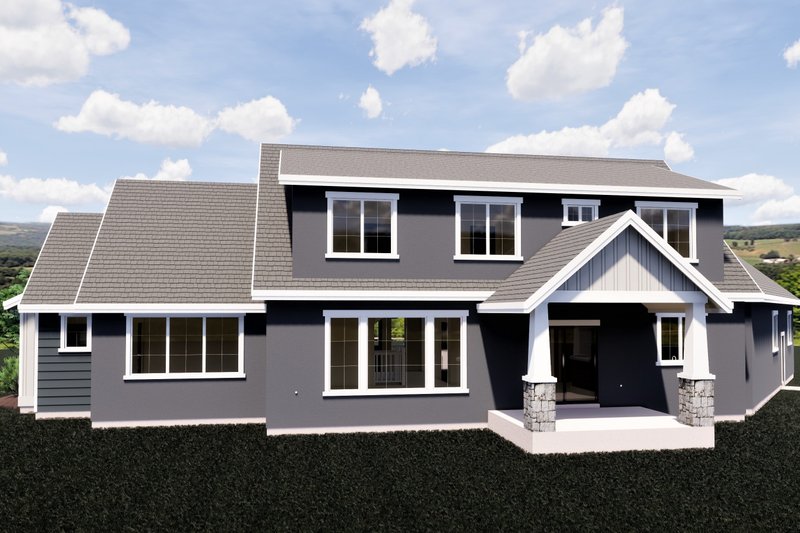 Home Plan - Exterior - Rear Elevation for Craftsman House Plan #920-10 - 6 bed, 4.5 bath