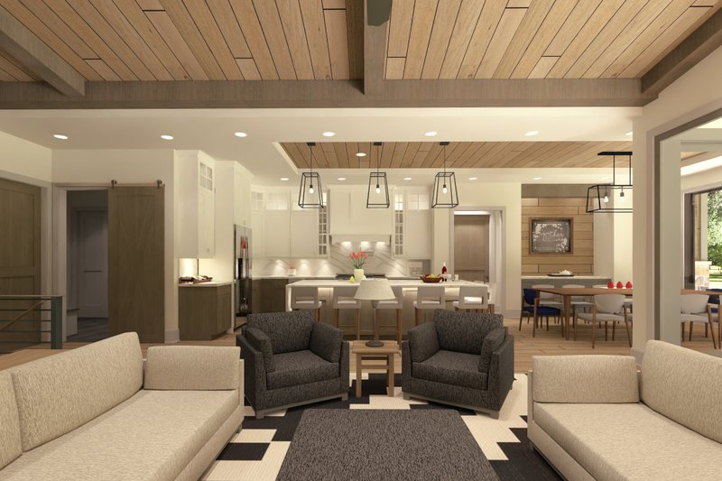 House Blueprint - Interior - Family Room 1 for Farmhouse House Plan #1069-40 - 3 bed, 2.5 bath