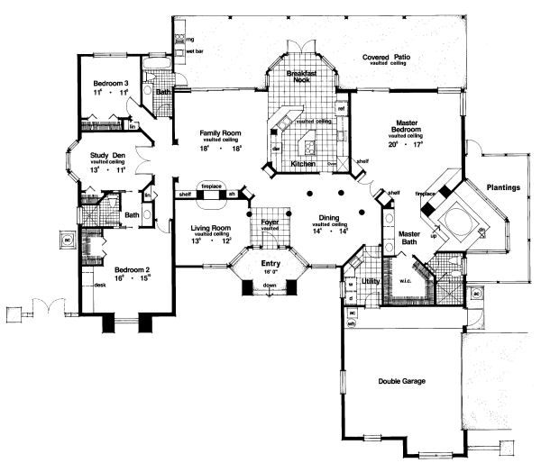 European Floor Plan - Main Floor Plan #417-352