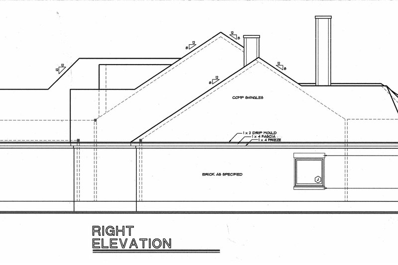 Dream House Plan - Exterior - Other Elevation 1 for European House Plan #20-131 - 3 bed, 2.5 bath