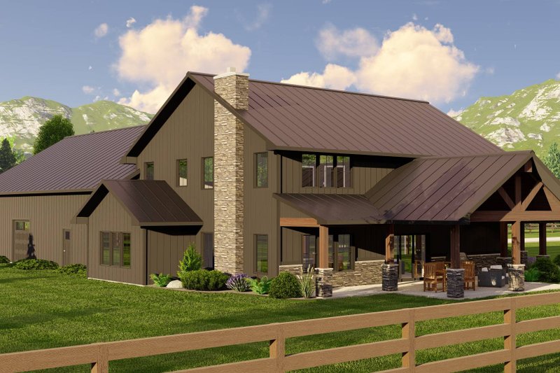 House Design - Exterior - Rear Elevation for Barndominium House Plan #1064-110 - 3 bed, 2.5 bath