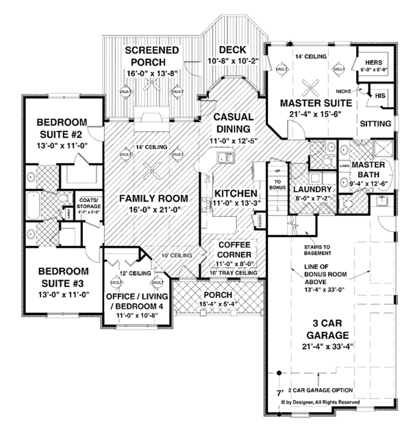 House Blueprint - Traditional Floor Plan - Main Floor Plan #56-686