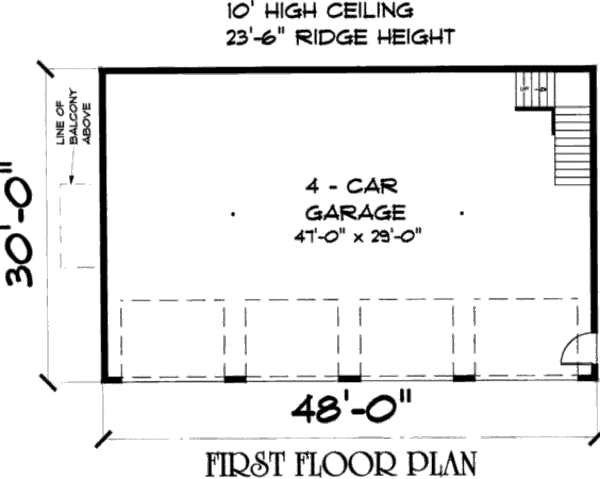 Barndominium Floor Plan - Main Floor Plan #75-199