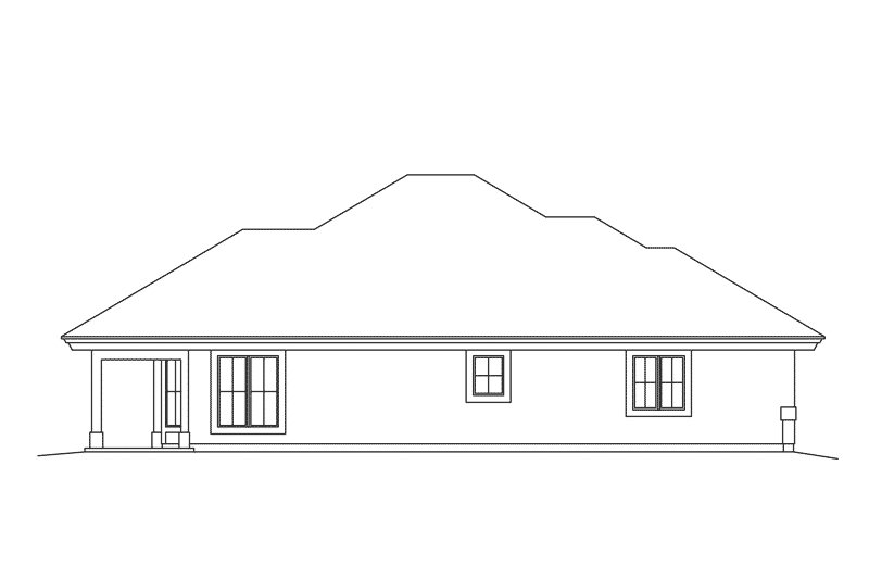 House Blueprint - Exterior - Other Elevation for Ranch House Plan #57-690 - 3 bed, 2 bath