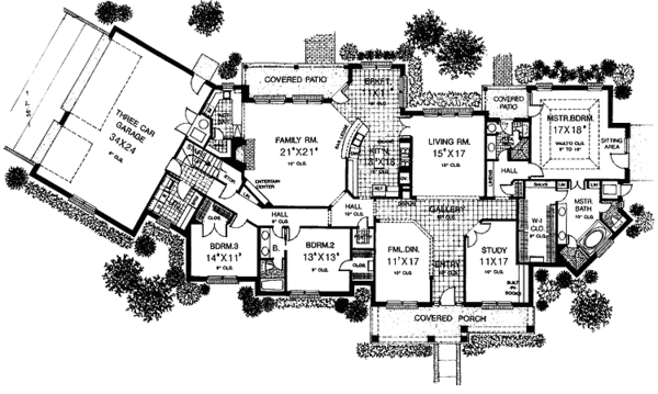 Dream House Plan - Mediterranean Floor Plan - Main Floor Plan #310-1144