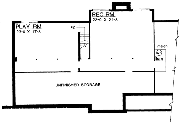 Home Plan - Contemporary Floor Plan - Lower Floor Plan #72-1066