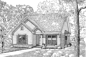 Ranch Exterior - Front Elevation Plan #17-2719