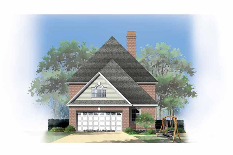 House Design - Exterior - Rear Elevation 1 for Colonial House Plan #929-856 - 5 bed, 4 bath