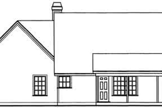 Exterior - Rear Elevation for Farmhouse House Plan #42-327 - 3 bed, 2.5 bath